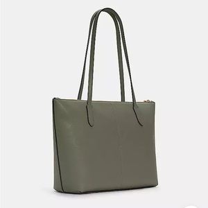 Coach Leather Top Zip Tote